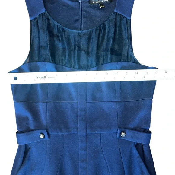 Cynthia Steffe Sleeveless Navy Blue Nautical Dress Women’s Size 2 - Picture 8 of 15